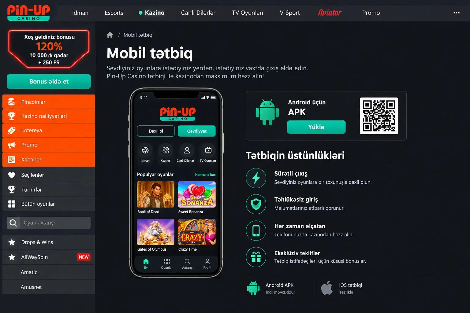 Pinup AZ giriş mobil cihazdan